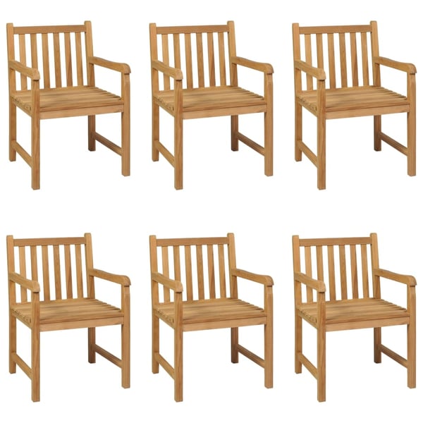 vidaXL 7-delers hagespisesett 200x100 cm heltre teak