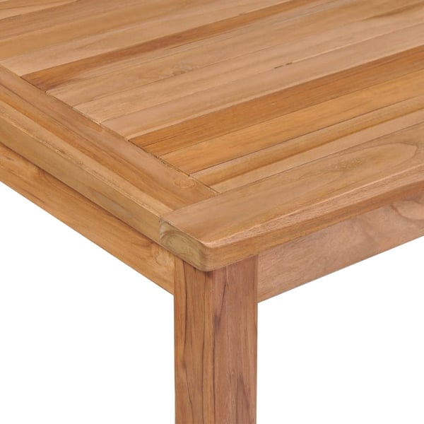 vidaXL 7-delers hagespisesett 200x100 cm heltre teak