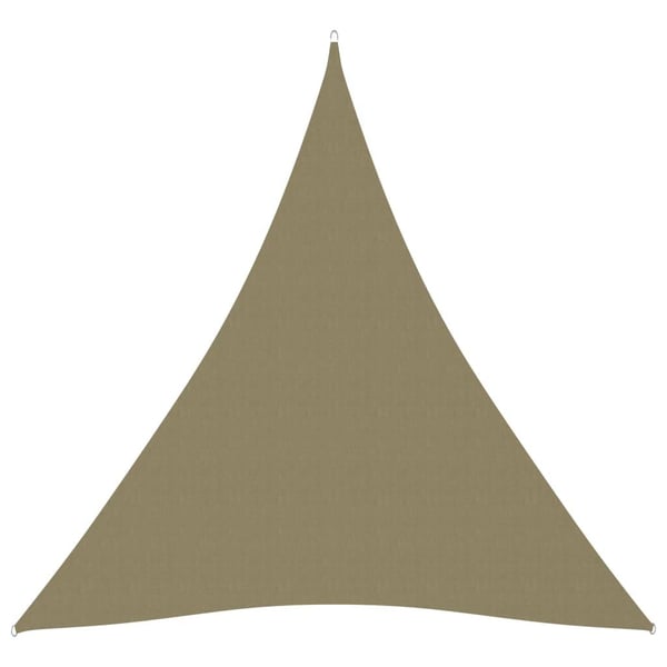 vidaXL Solseil oxfordstoff trekantet 4x5x5 m beige