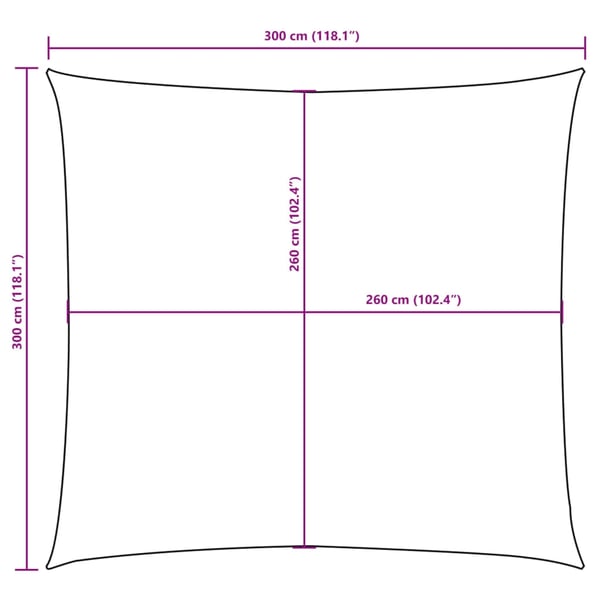 vidaXL Solseil oxfordstoff firkantet 3x3 m gråbrun