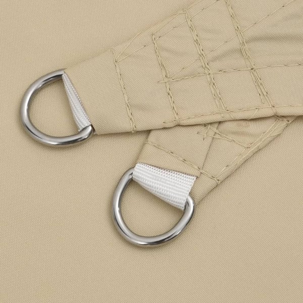 vidaXL Solseil oxfordstoff trekantet 5x7x7 m beige