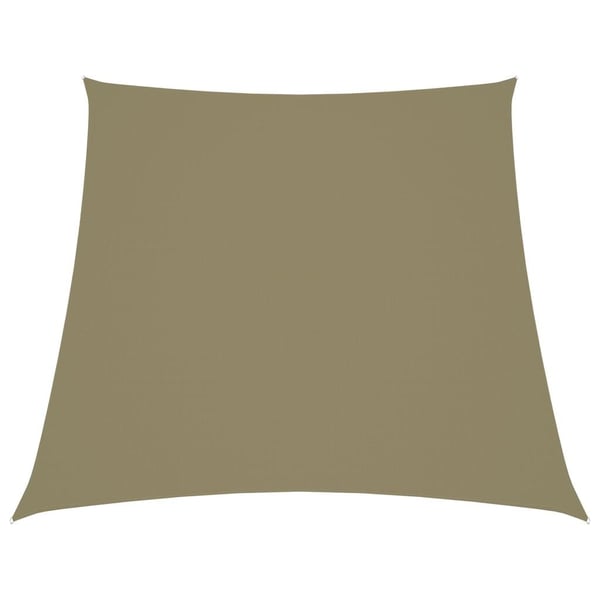 vidaXL Solseil oxfordstoff trapesformet 2/4x3 m beige