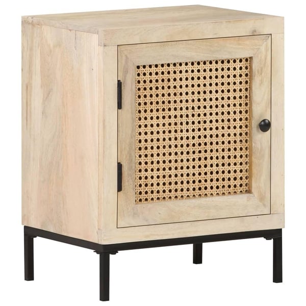 vidaXL Nattbord 40x30x50 cm heltre mango og naturlig stokk
