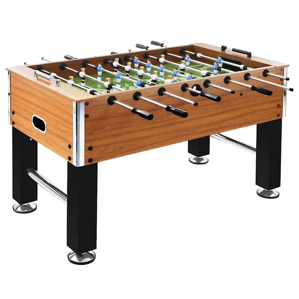vidaXL Pöytäjalkapallo teräs 60 kg 140x74,5x87,5cm vaaleanruskea/musta