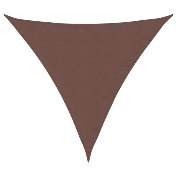 vidaXL Solseil oxfordstoff trekantet 5x5x5 m brun