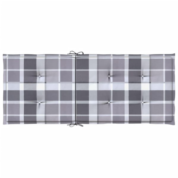 vidaXL stolehynder m. høj ryg 4 stk. 120x50x3 cm stof gråternet