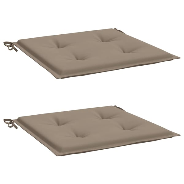 vidaXL Stolsdynor 2 st taupe 40x40x3 cm oxfordtyg