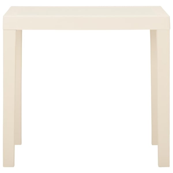 vidaXL havebord 79x65x72 cm plastik hvid