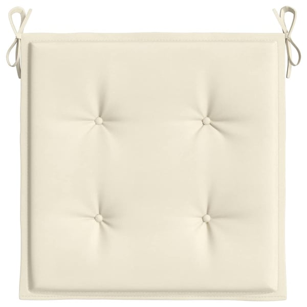 vidaXL hynder til havestol 2 stk. 40x40x3 cm oxfordstof cremefarvet