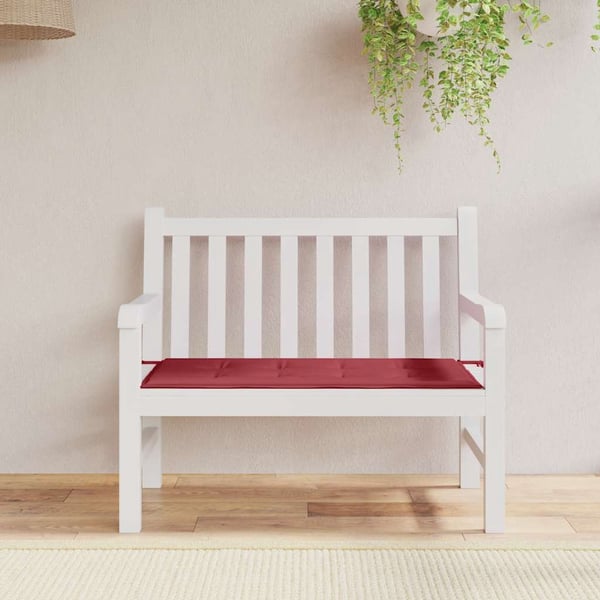 vidaXL hynde til havebænk 100x50x4 cm oxfordstof vinrød