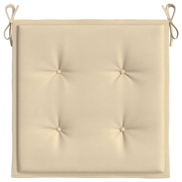 vidaXL hynder til havestol 6 stk. 40x40x3 cm oxfordstof beige