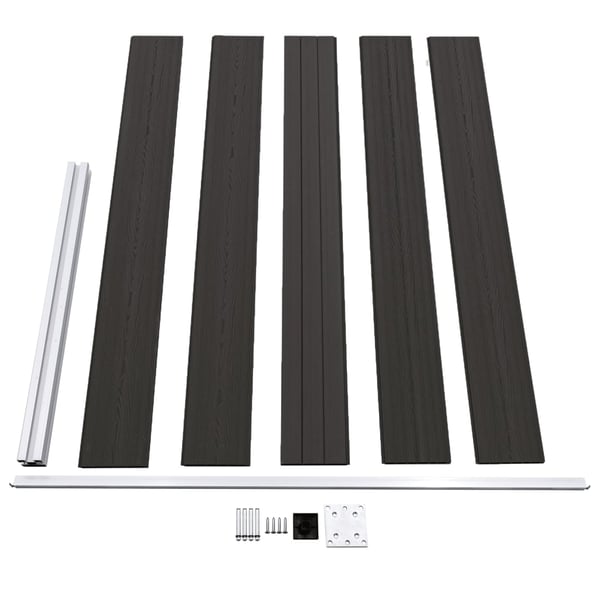 vidaXL Aitapaneeli WPC 175x105 cm musta