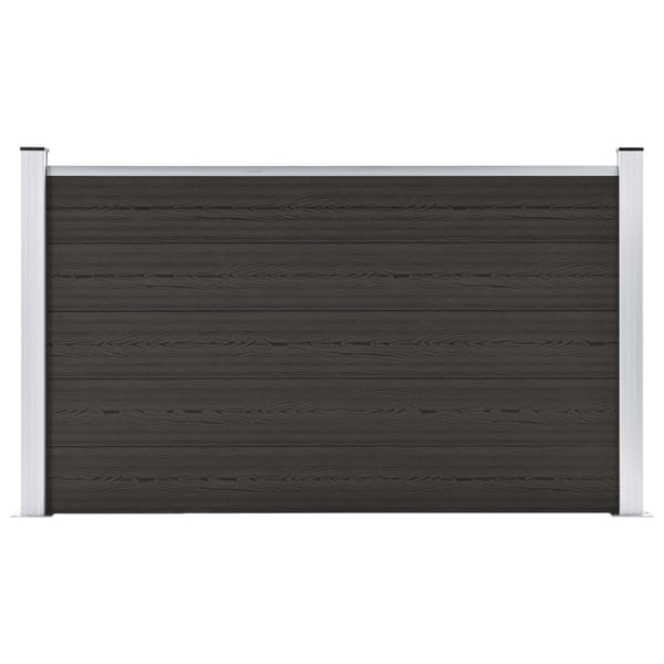 vidaXL Gjerdepanel WPC 180x105 cm svart