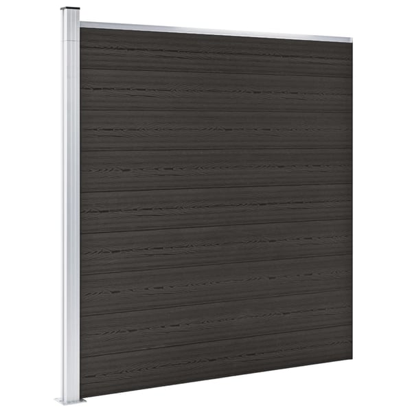 vidaXL Gjerdepanel WPC 175x186 cm svart