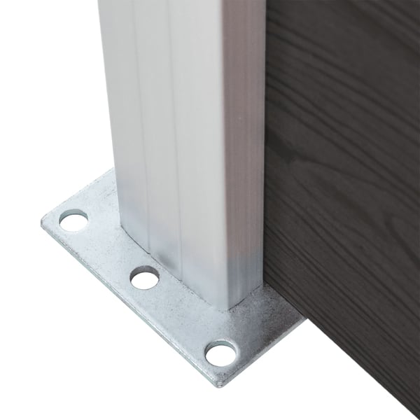 vidaXL hegnspanel 175x186 cm WPC sort