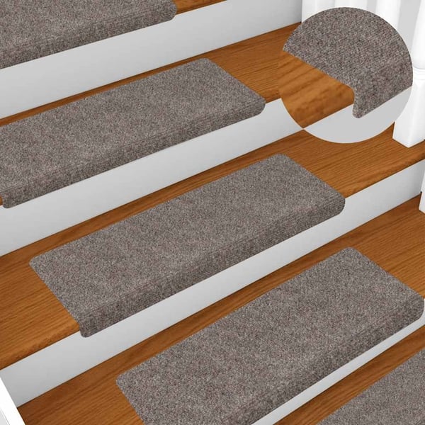 vidaXL Trappematter selvklebende 15 stk 65x21x4 cm beige rektangulær kant