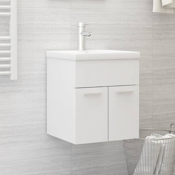 vidaXL Servantskap hvit 41x38,5x46 cm konstruert tre