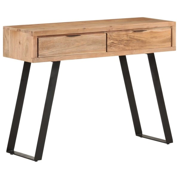 vidaXL Konsollbord 100x35x76 cm heltre akasie med naturlig kant