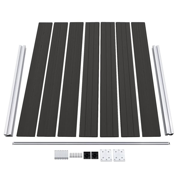 vidaXL Aitapaneeli WPC 180x146 cm musta