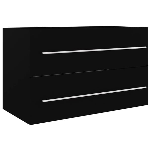 vidaXL Allaskaappi musta 80x38,5x48 cm tekninen puu