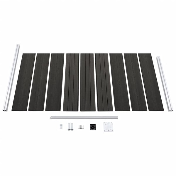 vidaXL Gjerdepanel WPC 95x186 cm grå