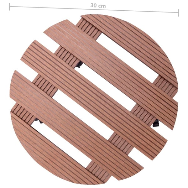 vidaXL Pottetraller 2 stk brun Ø30x7,5 cm WPC