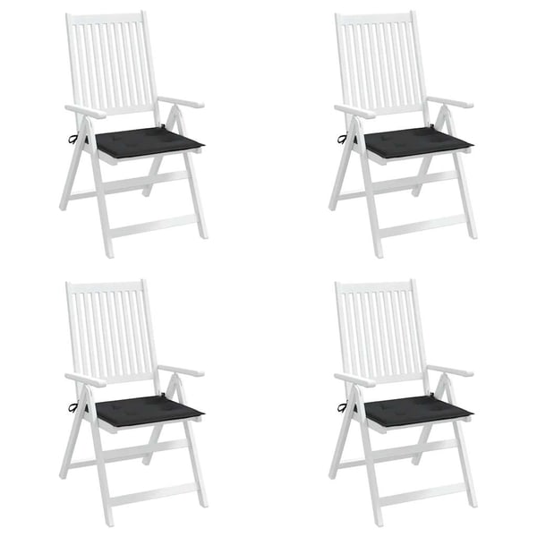 vidaXL hynder til havestol 4 stk. 50x50x3 cm oxfordstof sort