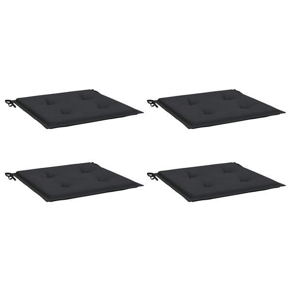 vidaXL hynder til havestol 4 stk. 50x50x3 cm oxfordstof sort