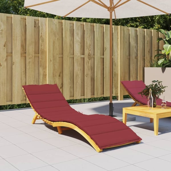 vidaXL hynde til liggestol 200x50x3 cm oxfordstof vinrød