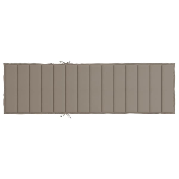 vidaXL hynde til liggestol 200x70x3 cm oxfordstof gråbrun