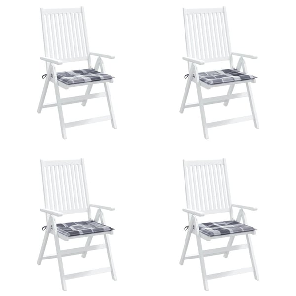 vidaXL hynder til havestol 4 stk. 50x50x3 cm oxfordstof gråternet