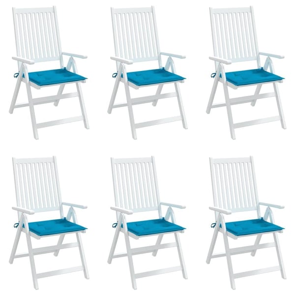 vidaXL hynder til havestol 6 stk. 50x50x3 cm oxfordstof blå