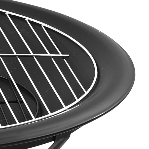 vidaXL 2-i-1 Bålfat og grill med ildrake 56x56x49 cm stål