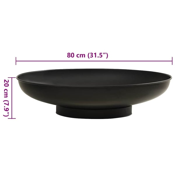 vidaXL Bålfat 80 cm stål