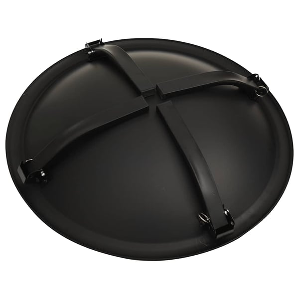 vidaXL 2-i-1 Bålfat og grill med ildrake 56x56x49 cm stål