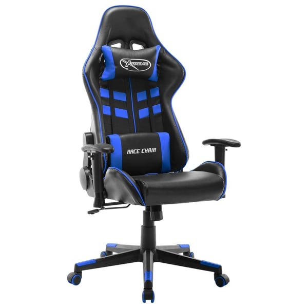 vidaXL gamingstol kunstlæder sort og blå