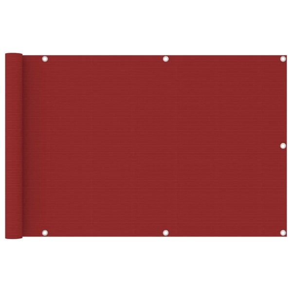 vidaXL altanafskærmning 90x400 cm HDPE rød