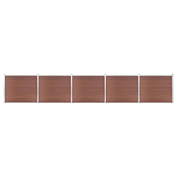vidaXL hegnspanelsæt 872x146 cm WPC brun