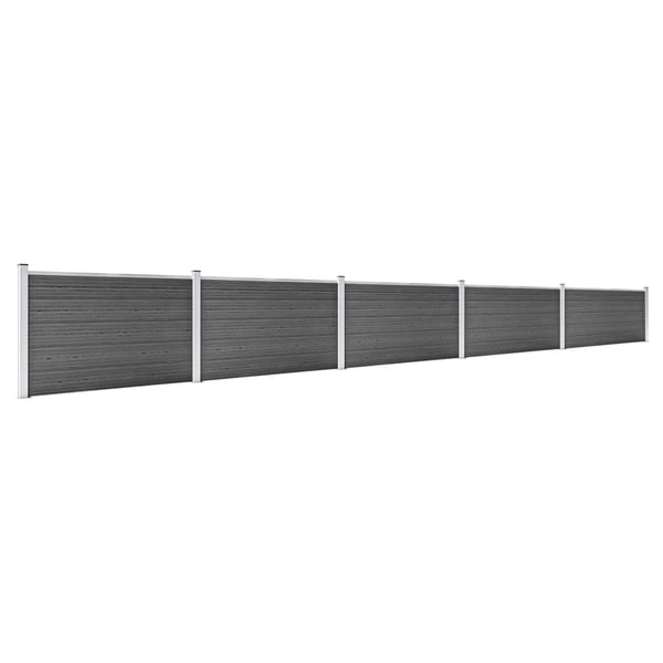 vidaXL Gjerdepanel WPC 872x105 cm svart