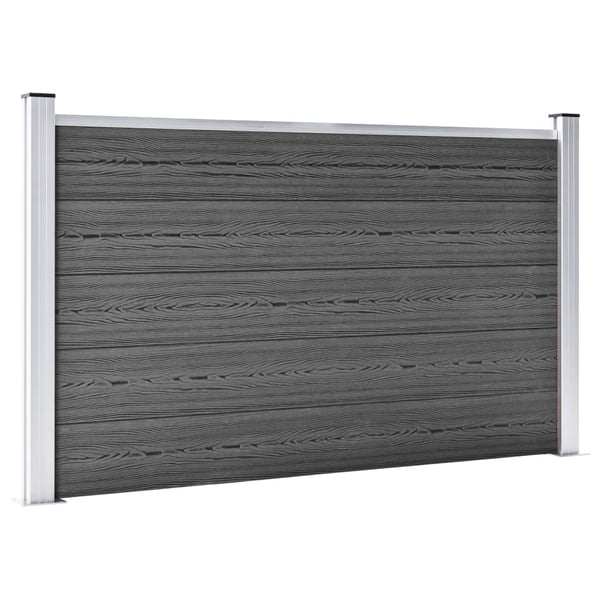 vidaXL Gjerdepanel WPC 872x105 cm svart