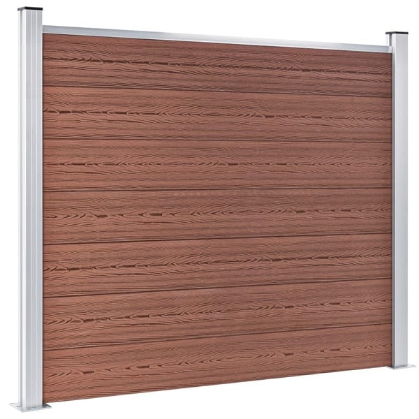 vidaXL hegnspanelsæt 526x146 cm WPC brun