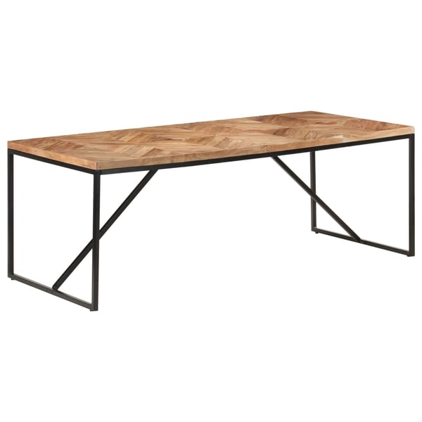 vidaXL spisebord 200x90x76 cm massivt akacietræ og mangotræ