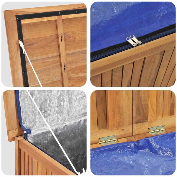 vidaXL Putekasse 60x50x58 cm heltre teak