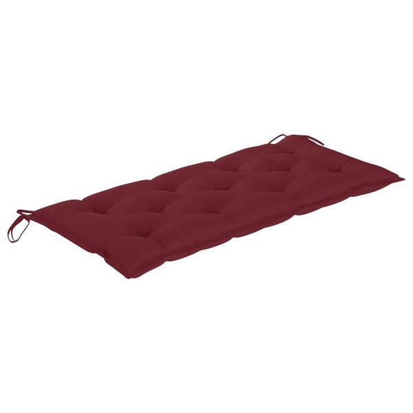 vidaXL foldbar havebænk med hynde 118 cm bambus