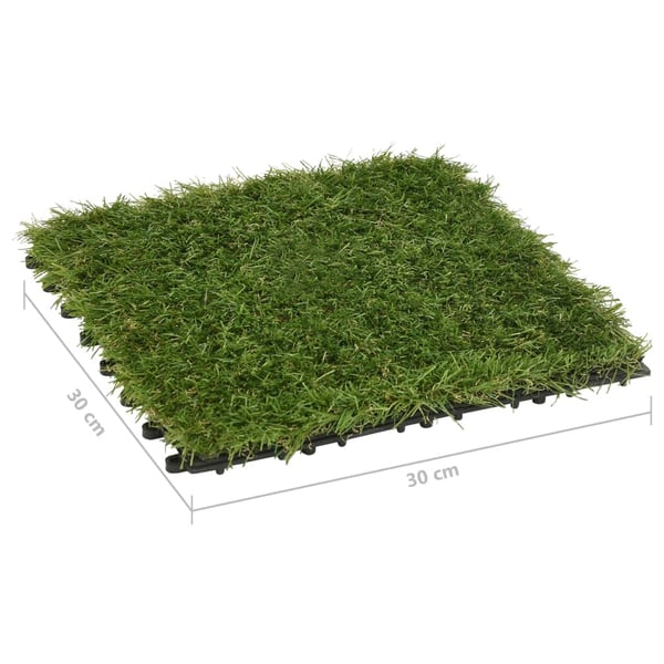 vidaXL Kunstige gressmatter 22 stk grønn 30x30 cm