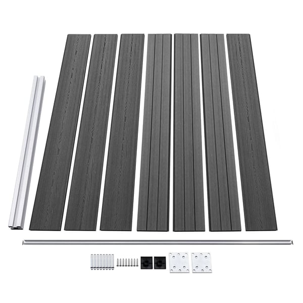 vidaXL Gjerdepanelsett WPC 526x146 cm svart