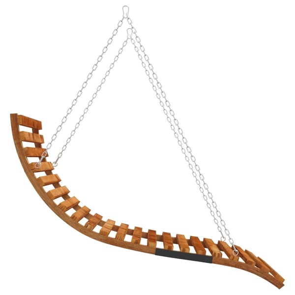 vidaXL Hengeseng buet heltre med teakfinish 115x147x46 cm