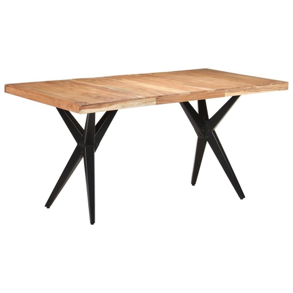 vidaXL spisebord 160x80x76 cm massivt akacietræ