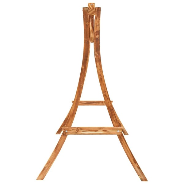 vidaXL Huskestativ heltre buet tre med teakfinish