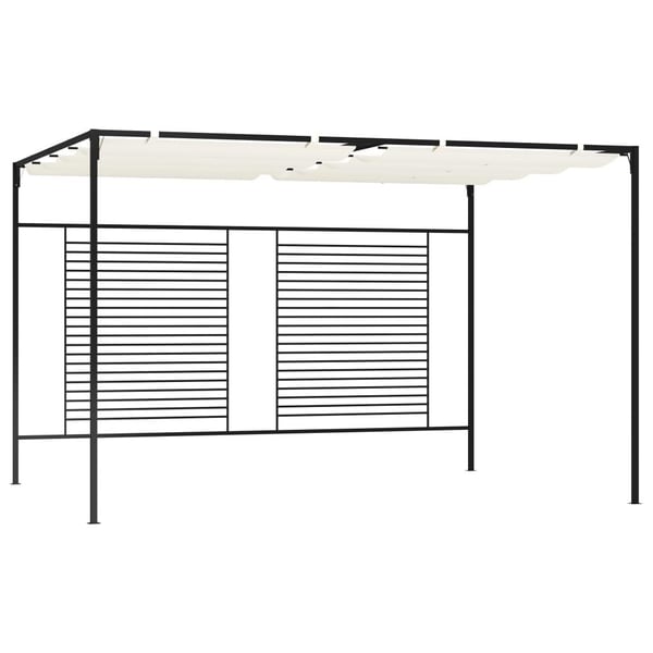 vidaXL Paviljong med uttrekkbart tak 3x4x2,3 m kremhvit 180 g/m²
